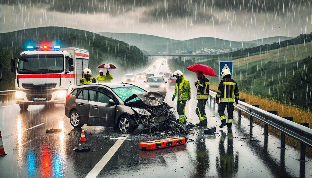 Autobahnunfall in Kroatien: vier Schwerverletzte und erheblicher Sachschaden bei Zwei-Wagen-Kollision